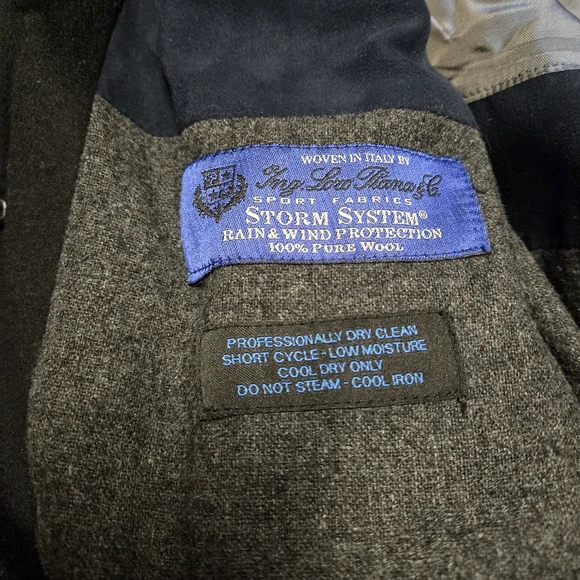 Mens Jacob Siegel  40R Loro Piana 100% Wool Black Coat - Picture 7 of 11